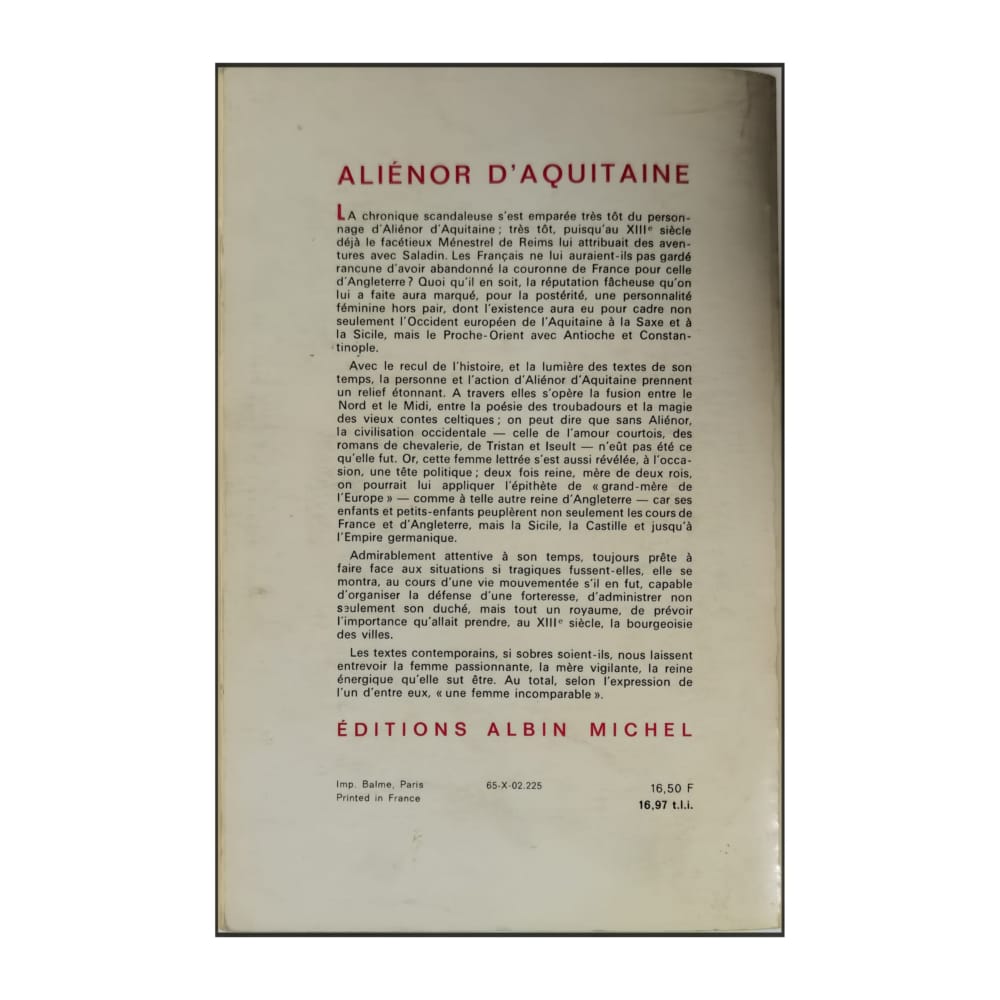 Régine Pernoud: Aliénor D'Aquitaine