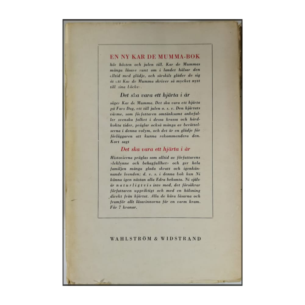 Kar De Mumma: Det Ska Vara Ett Hjärta I År