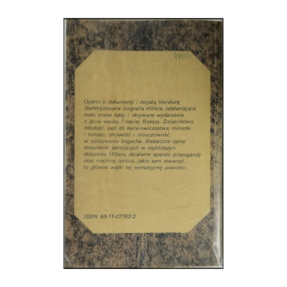 Antoni Reński: Dossier Hitlera: Teczka I
