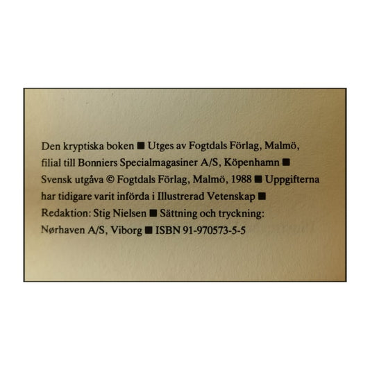 Klaus Schackt: Den Kryptiska Boken: Tankenötter & Gåtor