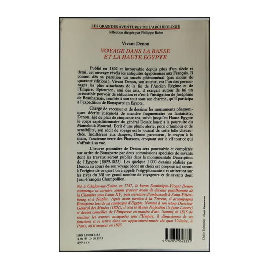 Vivant Denon: Voyage Dans La Basse Et La Haute Égypte