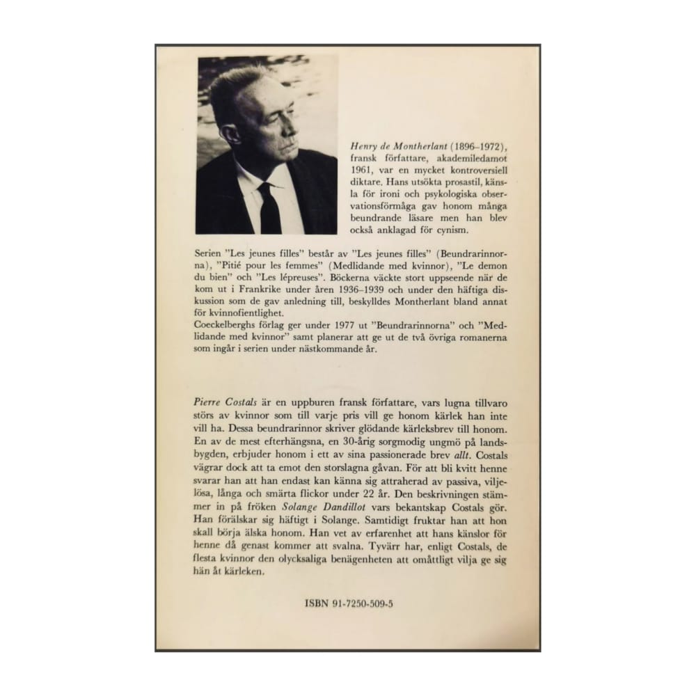 Henry De Montherlant: Beundrarinnorna