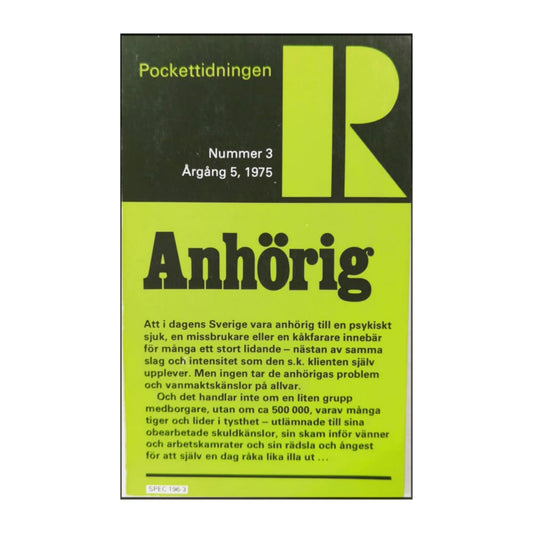 Pockettidningen R 1975 Nr 3 Anhörig