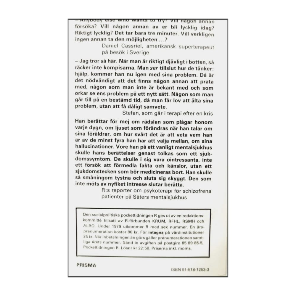 Pockettidningen R 1979 Nr 1 Snacka Går Ju