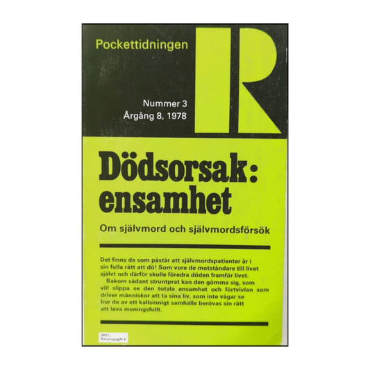 Pockettidningen R 1978 Nr 3 Självmord