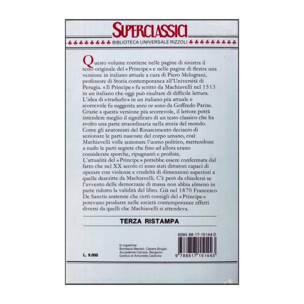 Niccolo Machiavelli: Il Principe