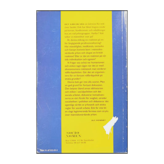 Alf Ronnby: Etik Och Idéhistoria I Socialt Arbete