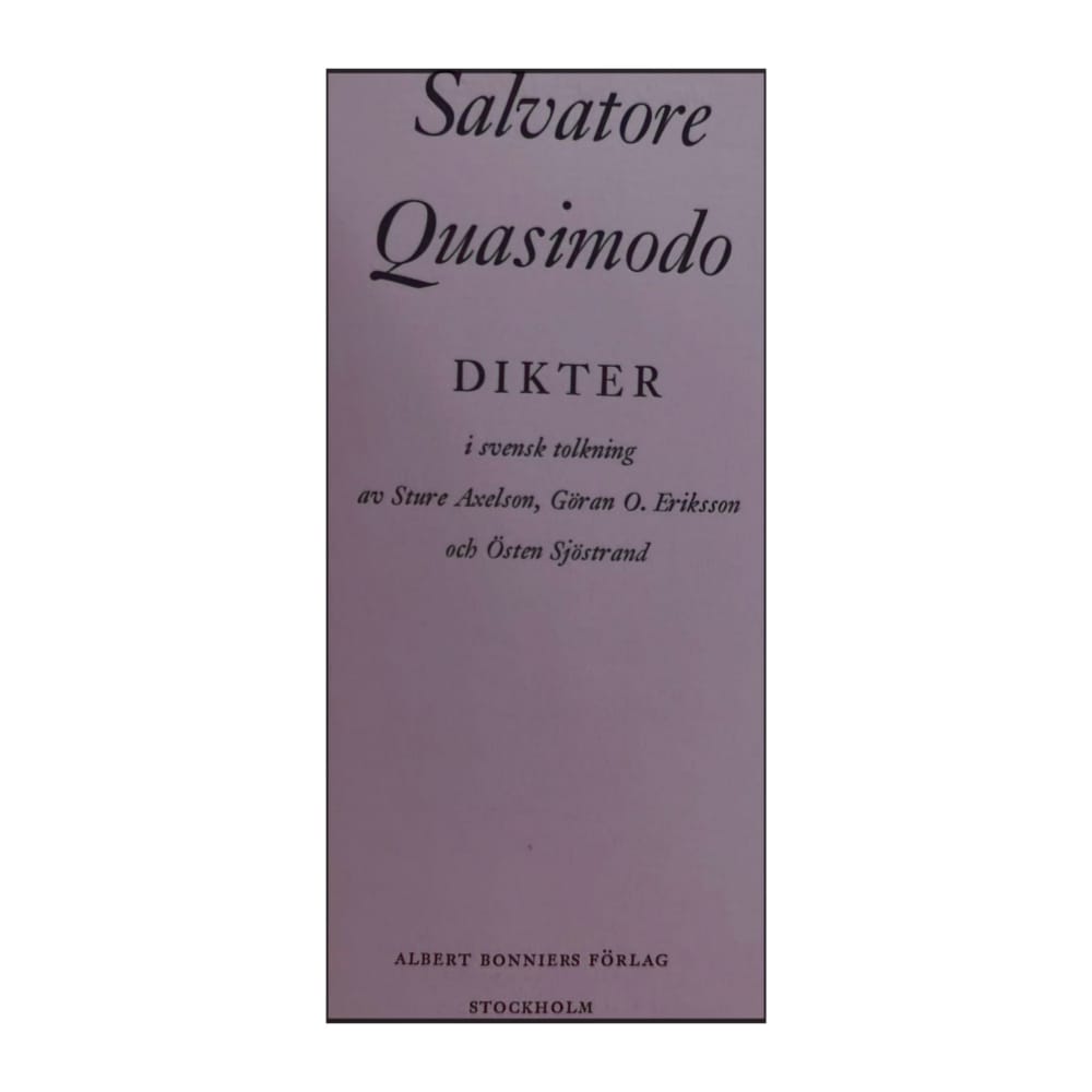 Salvatore Quasimodo: Dikter