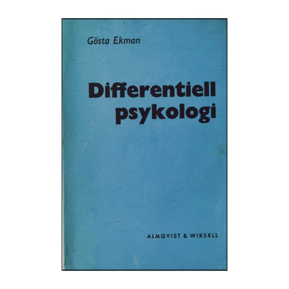 Gösta Ekman: Differentiell Psykologi