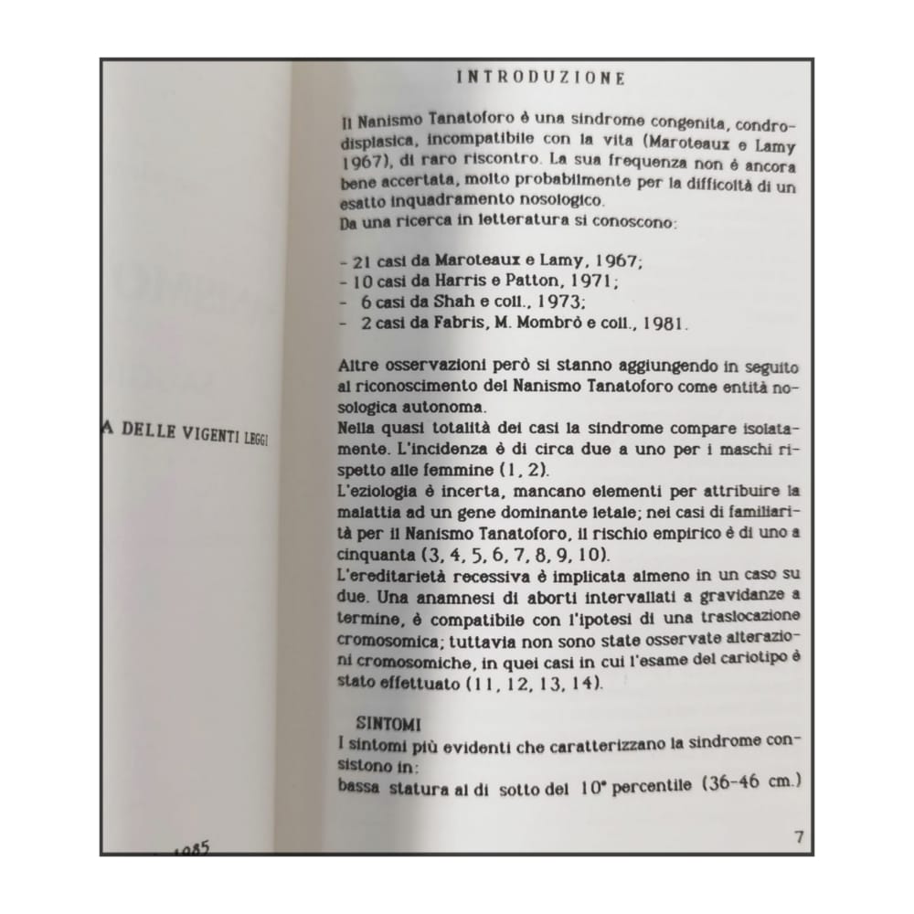 Nanismo Tanatoford: Saggio Scientifico