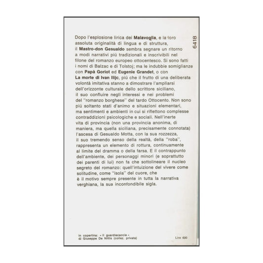 Giovanni Verga: Mastro-Don Gesualdo