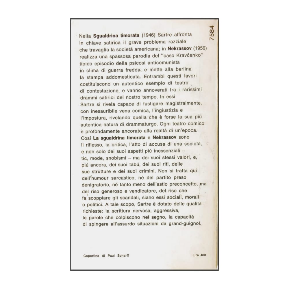 Jean-Paul Sartre: La Sgualdrina Timorata Nekrassov