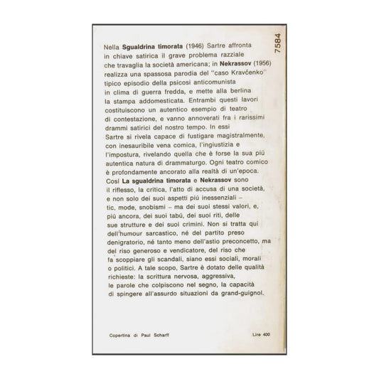 Jean-Paul Sartre: La Sgualdrina Timorata Nekrassov
