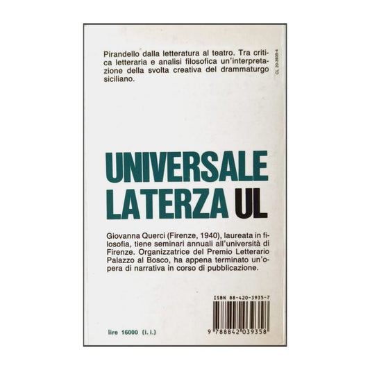 Giovanna Querci: Pirandello - I'Inconsistenza Dell'Oggettività