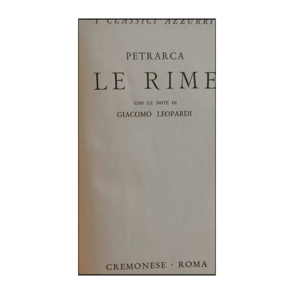 Francesco Petrarca: Le Rime