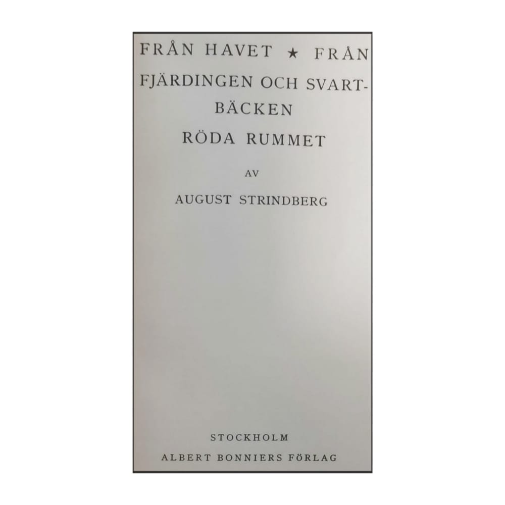 August Strindberg: Skrifter 1