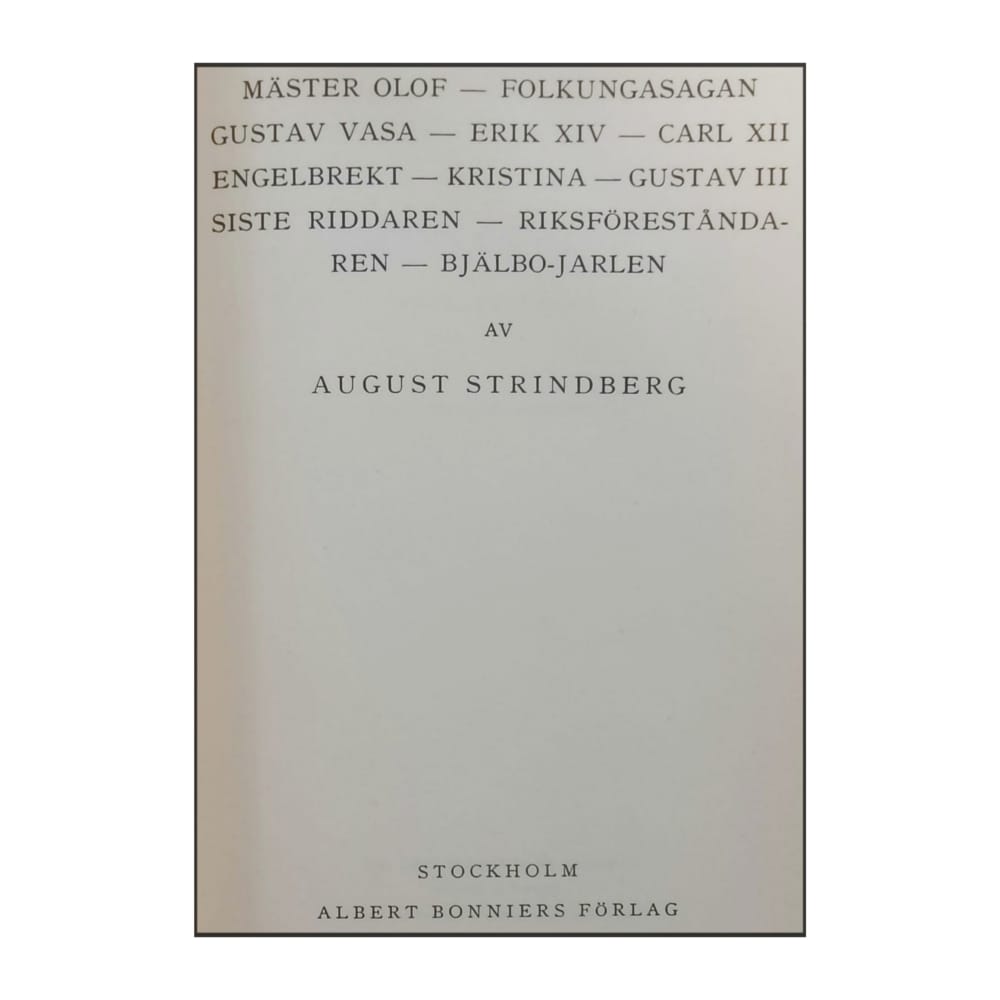 August Strindberg: Skrifter 10