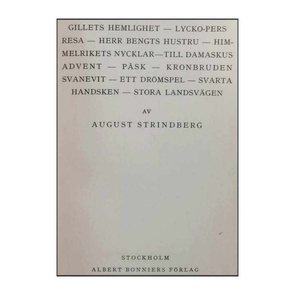 August Strindberg: Skrifter 11