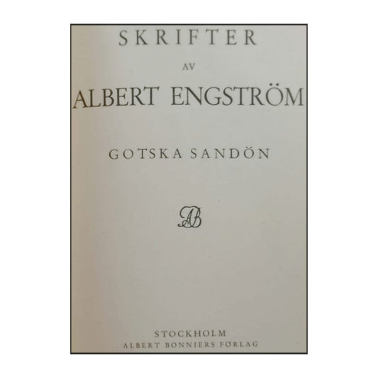 Albert Engström: Gotska Sandön & Anders Zorn