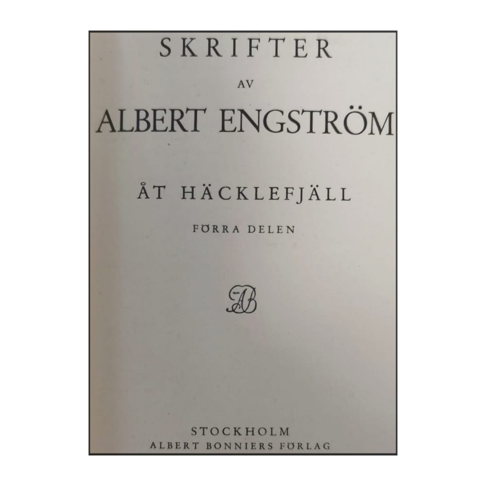 Albert Engström: Åt Häcklefjäll