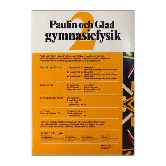 Sven Glad & Örjan Paulin: Gymnasiefysik 2