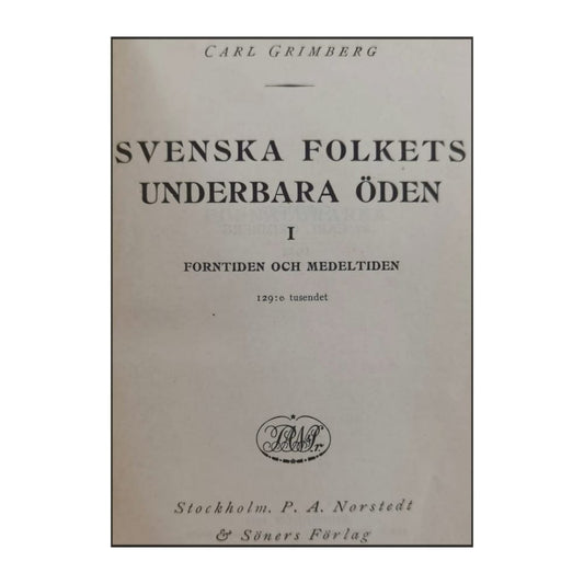 Carl Grimberg: Svenska Folkets Underbara Öden 1