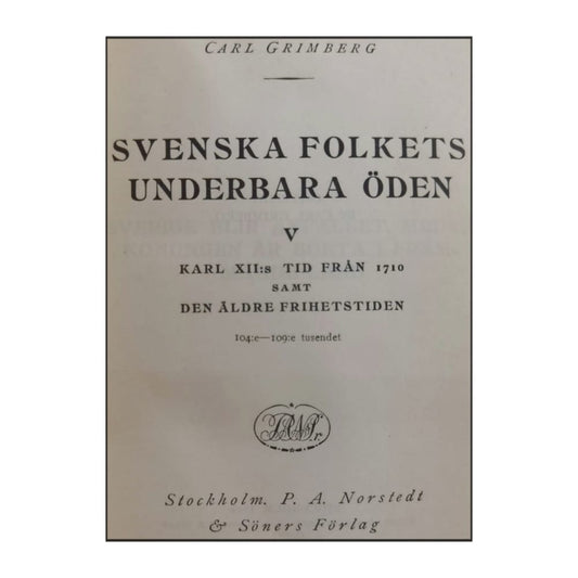 Carl Grimberg: Svenska Folkets Underbara Öden 5