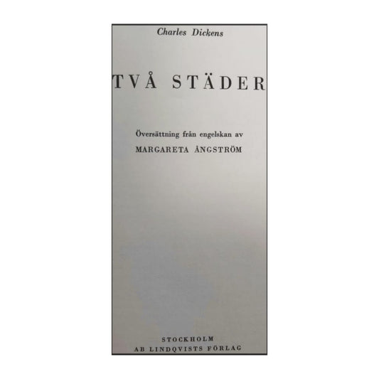 Charles Dickens: Två Städer