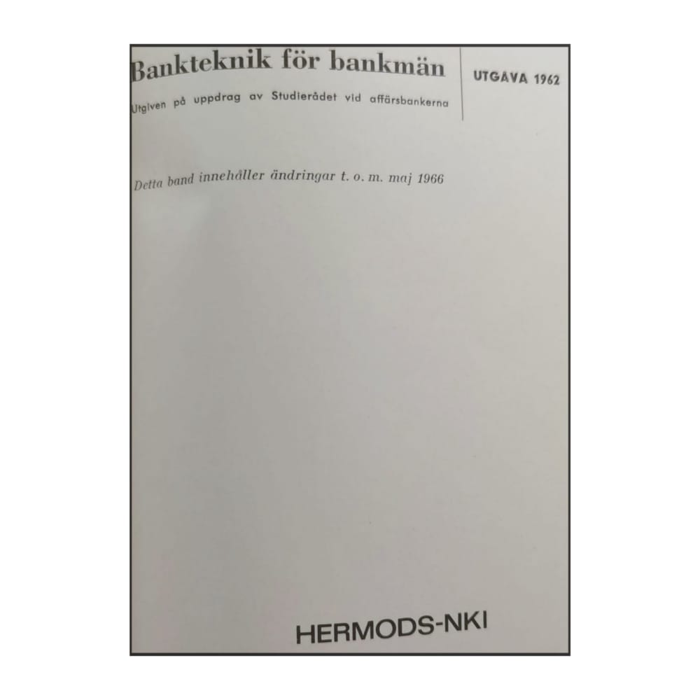 Bankteknik För Bankmän