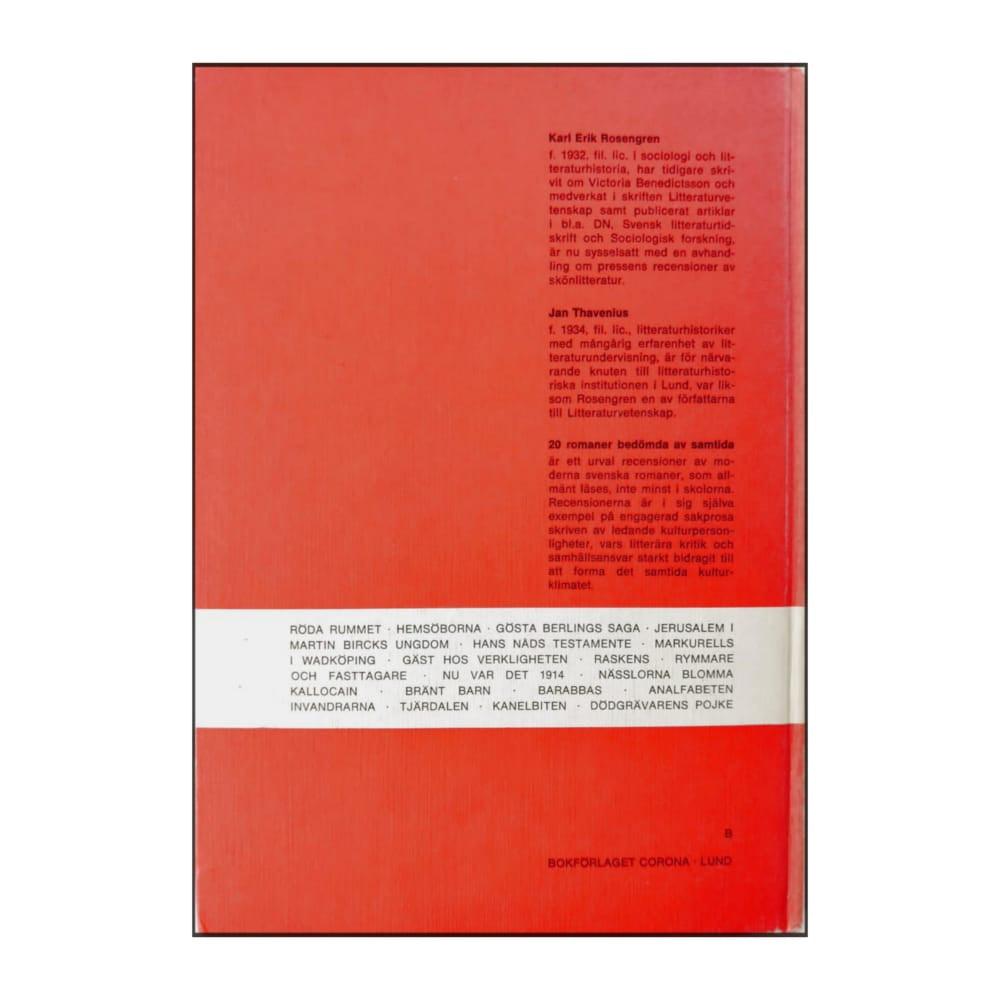 20 Romaner Bedömda Av Samtida