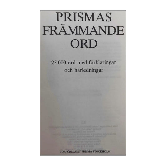 Prismas Främmande Ord