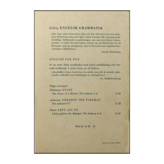 Gustav Eiding: Engelsk Grammatik