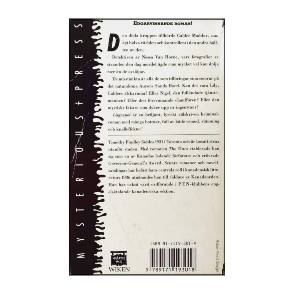 Timothy Findley: Lögnspel