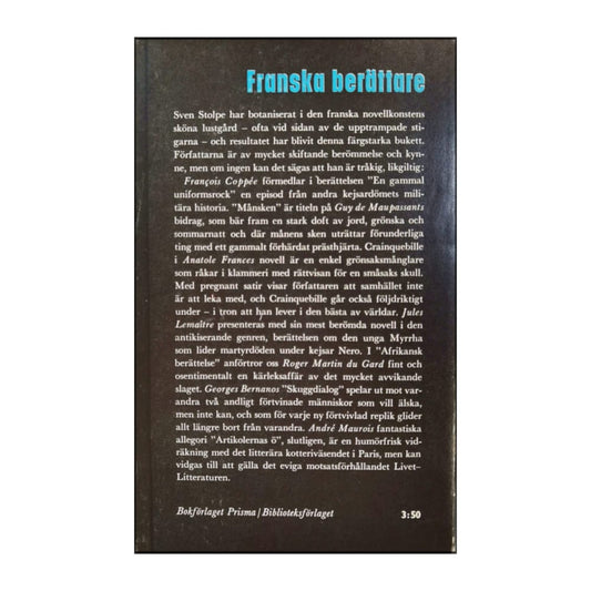 Sven Stolpe: Franska Berättelser