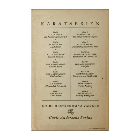 Franz Werfel: Barnlig Kærlighed