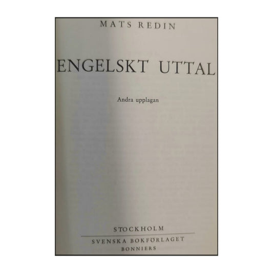 Mats Redin: Engelskt Uttal