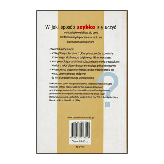 Ricki Linksman: W Jaki Sposób Szybko Sie Uczyc