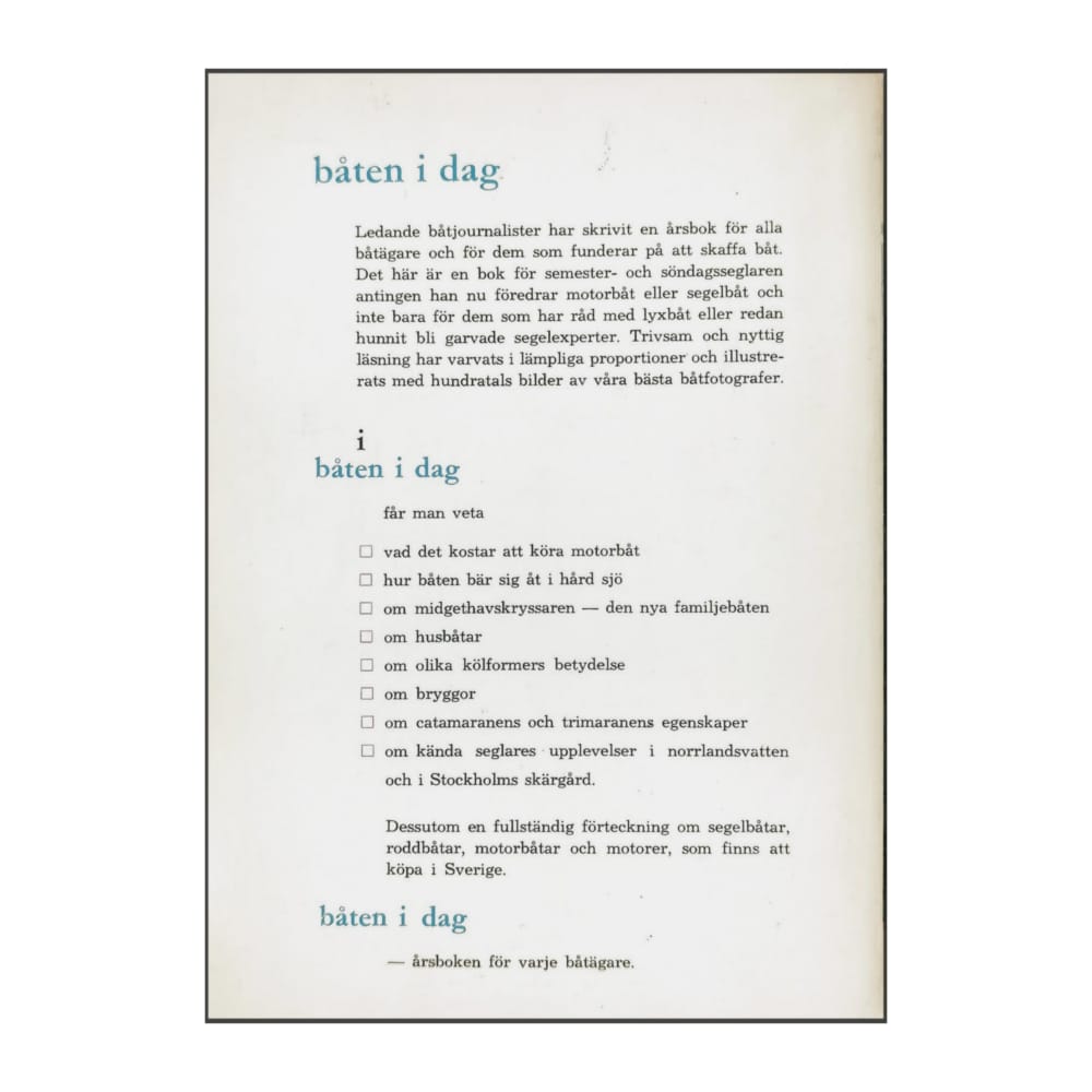 Båten I Dag 1969