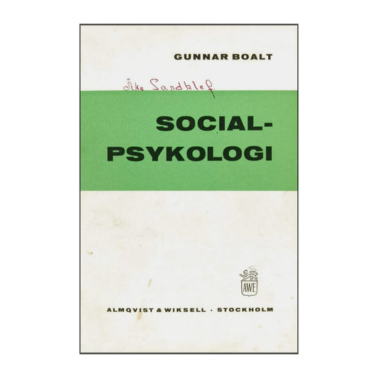 Gunnar Boalt: Socialpsykologi