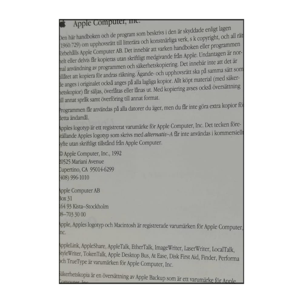 Macintosh Performa: Handbok: Manual
