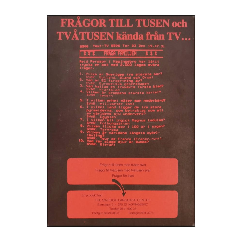 Reid Persson: Frågor För Livet