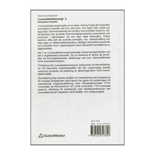 Poul Erner Andersen: Livsmedelsteknologi 3