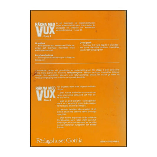 Räkna Med Vux: Grundbok Etapp2