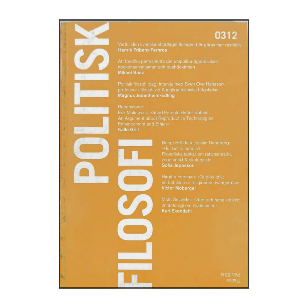 Politisk Filosofi: 0212 + 0312