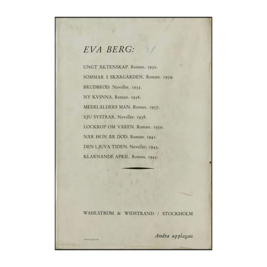 Eva Berg: Klarnande April