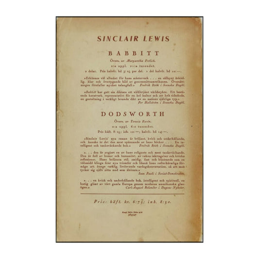 Sinclair Lewis: Vanartiga Föräldrar