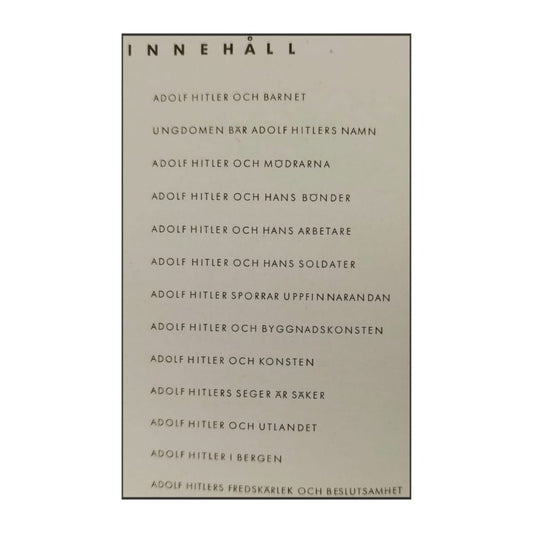 Adolf Hitler: Führern Och Hans Folk