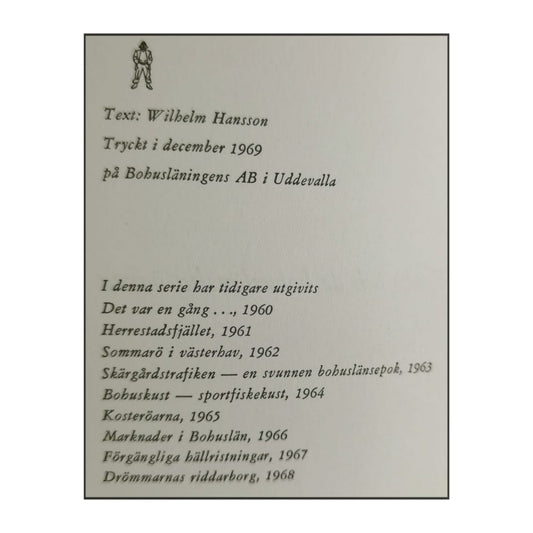 Wilhelm Hansson: Evert Taube Och De Bohuslänska Öarna