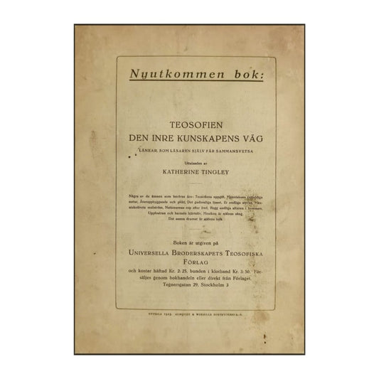 Katherine Tingley: Teosofi Och Högre Uppfostran