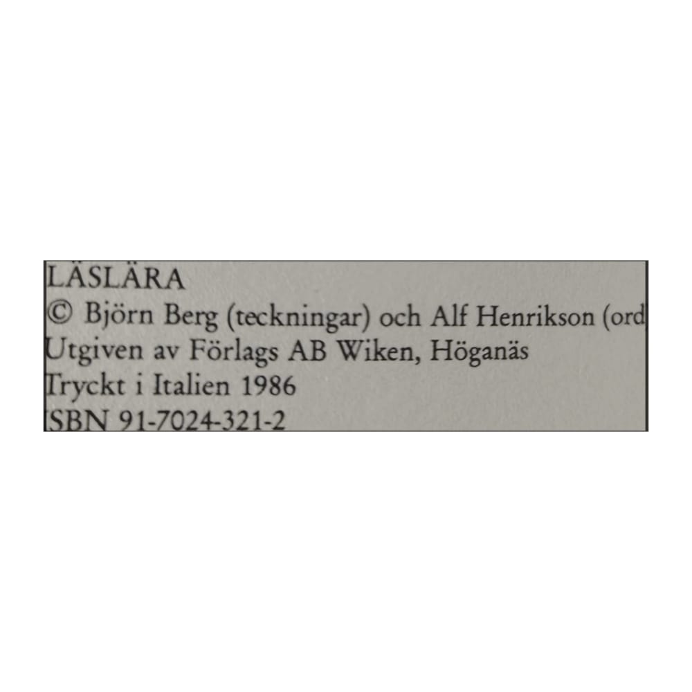 Alf Henrikson & Björn Berg: Läslära